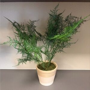 Hearth and Hand with Magnolia Faux Green Fern in Tan Pot, LIKE NEW